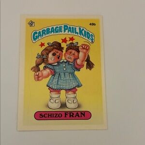 Original Series 2 RARE Garbage Pail Kids Schizo Fran Trading Card